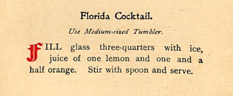 florida cocktail 1901