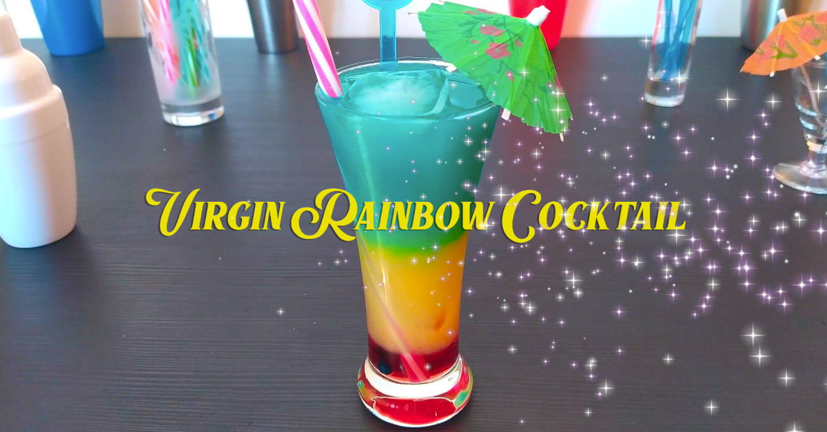 Virgin Rainbow cocktail (non-alcoholic)